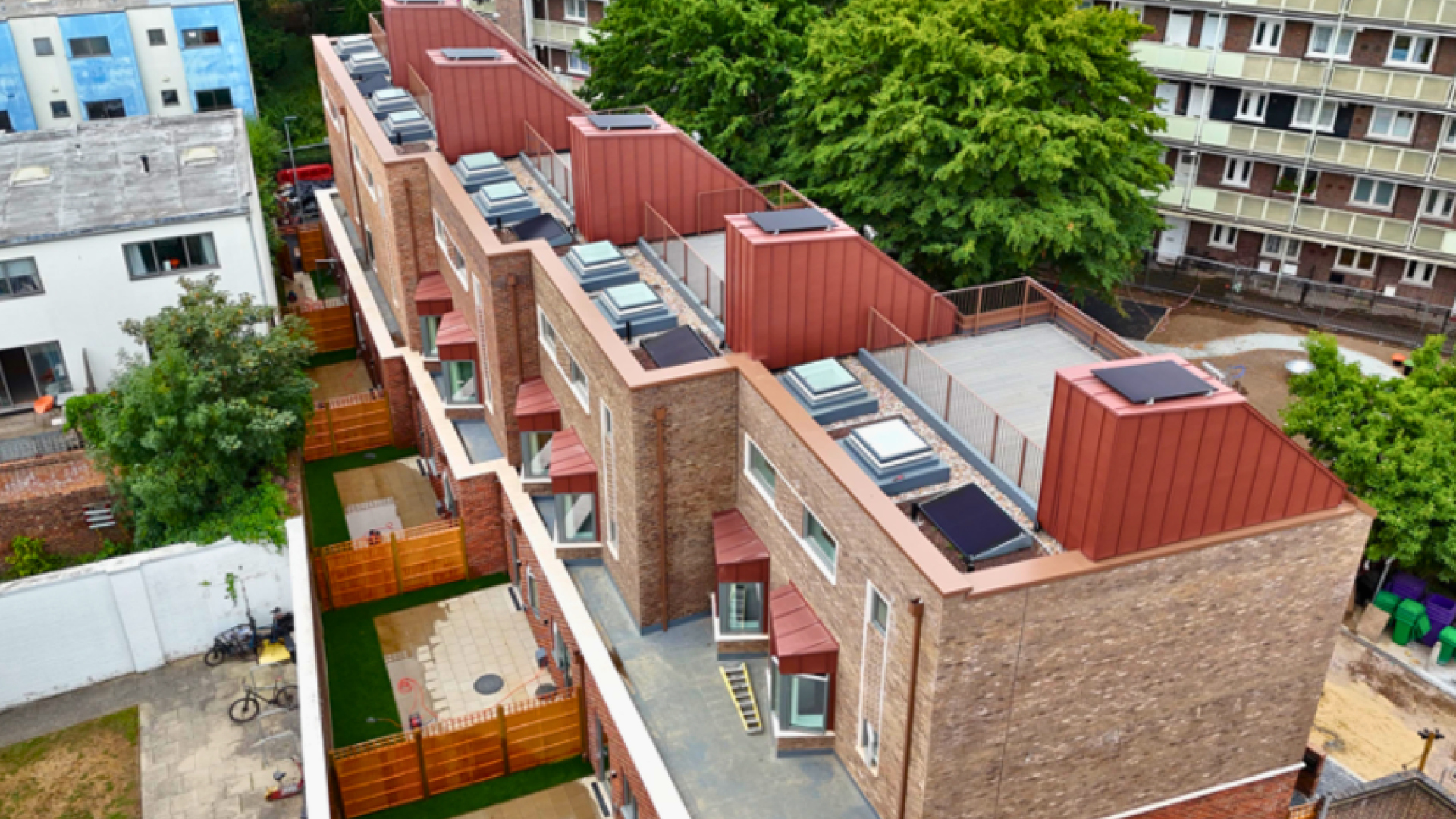 XPRT Project O'Brien Garages Zinc Standing Seam Cladding